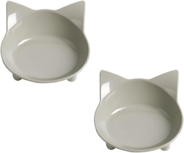 Topsats Cat Bowl Cat Food Bowls Non Slip Dog Dish Pet Food Bowls Shallow Cat Water Bowl Cat Feeding Wide Bowls to Stress Relief of Whisker Fatigue Pet Bowl of Rabbits Puppy(Safe Food-Grade)