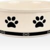 Topsats Ceramic Pet Bowl for Dogs and Cats, Weighted Non-Slip Dog Bowls Food and Water Dish, Durable Pets Feeding Bowls Suitable for Small, Medium, and Large Dogs, Pink, 36 Oz