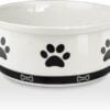 Topsats Ceramic Pet Bowl for Dogs and Cats, Weighted Non-Slip Dog Bowls Food and Water Dish, Durable Pets Feeding Bowls Suitable for Small, Medium, and Large Dogs, Pink, 36 Oz