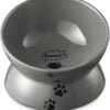 Topsats Cat Bowl Anti Vomiting, Raised Cat Food Bowls, Tilted Elevated Cat Bowl, Ceramic Pet Food Bowl for Flat Faced Cats, Small Dogs, Protect Pet’s Spine, Dishwasher Safe