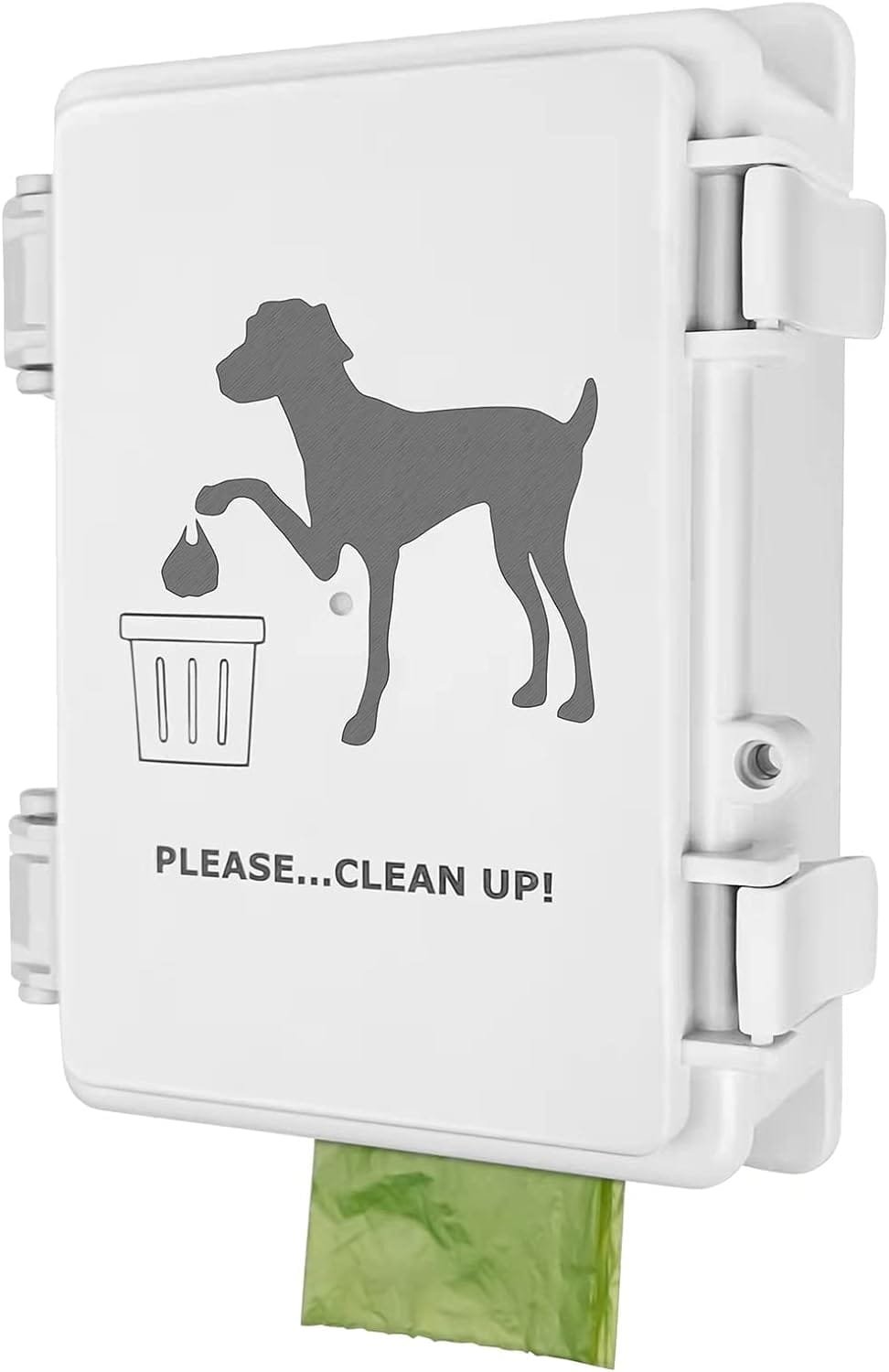 Topsats Dog Poop Bag Dispenser Wall Mount Waterproof Outdoor Dog Bag Dispenser | Printed With Cute Clean Up Dog Poop Signs | Stake, Pole, Fence Mounted | Fits Home, Porch, Lawn, Yard??only dispenser)