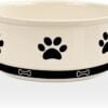 Topsats Ceramic Pet Bowl for Dogs and Cats, Weighted Non-Slip Dog Bowls Food and Water Dish, Durable Pets Feeding Bowls Suitable for Small, Medium, and Large Dogs, Pink, 36 Oz