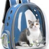 Topsats Cat Backpack/Cat Backpack Bubble Expandable Foldable Breathable for Small Medium Dogs Cats, Space Capsule Bubble Window Pet Carrier Backpack for Hiking, Travelling (Yellow)