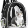 Topsats Cat Backpack/Cat Backpack Bubble Expandable Foldable Breathable for Small Medium Dogs Cats, Space Capsule Bubble Window Pet Carrier Backpack for Hiking, Travelling (Yellow)