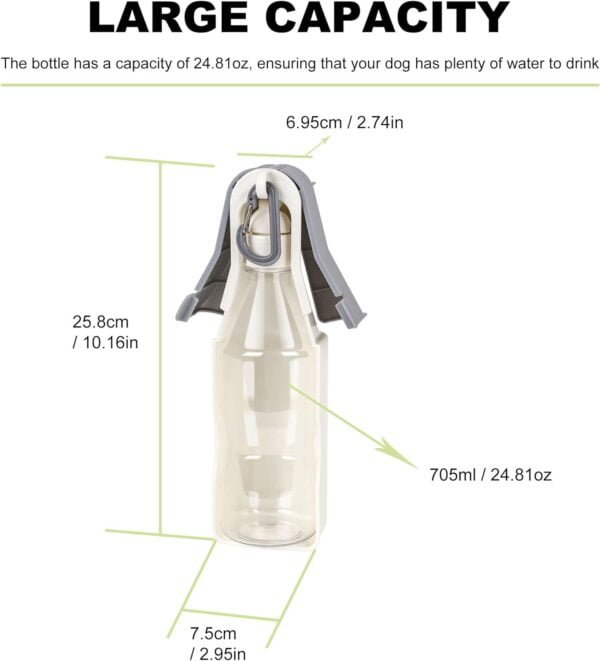 Topsats Dog Water Bottle, Pet Portable Travel Outdoor Camping Essentials Spill Proof Dispenser??Squeezing Water Out, Clean and Hygienic Suitable for all of Dogs to Replenish Moisture at Any Time