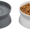 Topsats Kitty City Raised Cat Food Bowl Collection/Stress Free Pet Feeder and Waterer and Slow Feed Bowls