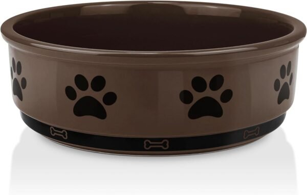 Topsats Ceramic Pet Bowl for Dogs and Cats, Weighted Non-Slip Dog Bowls Food and Water Dish, Durable Pets Feeding Bowls Suitable for Small, Medium, and Large Dogs, Pink, 36 Oz