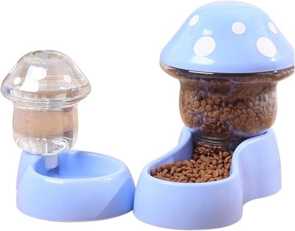 Topsats Automatic Feeders Automatic Pets Feeder Waterer Set 1800ml Cats Food Feeder and 500ml Dogs Water Dispenser with DIY Sticker for Small Medium Big Pets Green