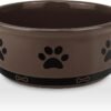 Topsats Ceramic Pet Bowl for Dogs and Cats, Weighted Non-Slip Dog Bowls Food and Water Dish, Durable Pets Feeding Bowls Suitable for Small, Medium, and Large Dogs, Pink, 36 Oz