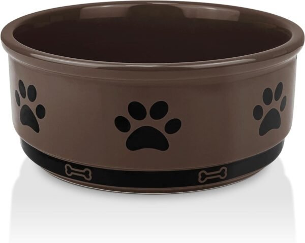 Topsats Ceramic Pet Bowl for Dogs and Cats, Weighted Non-Slip Dog Bowls Food and Water Dish, Durable Pets Feeding Bowls Suitable for Small, Medium, and Large Dogs, Pink, 36 Oz