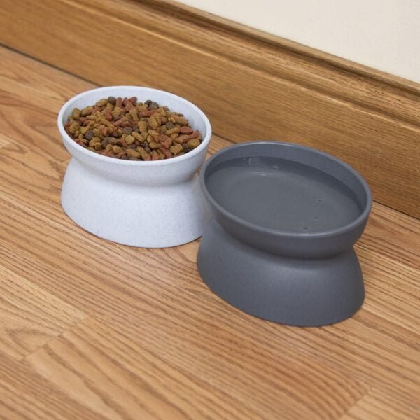 Topsats Kitty City Raised Cat Food Bowl Collection/Stress Free Pet Feeder and Waterer and Slow Feed Bowls