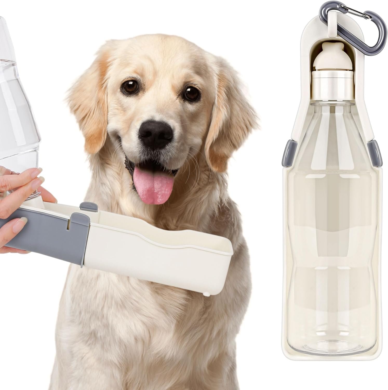 Topsats Dog Water Bottle, Pet Portable Travel Outdoor Camping Essentials Spill Proof Dispenser??Squeezing Water Out, Clean and Hygienic Suitable for all of Dogs to Replenish Moisture at Any Time