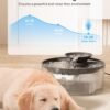 Topsats Dog Water Fountain Dispenser for Large Dogs: Automatic Water Bowl Dispenser for Cat & Dogs Inside 168oz/5L Big Fountain Water Bowl