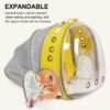 Topsats Cat Backpack/Cat Backpack Bubble Expandable Foldable Breathable for Small Medium Dogs Cats, Space Capsule Bubble Window Pet Carrier Backpack for Hiking, Travelling (Yellow)