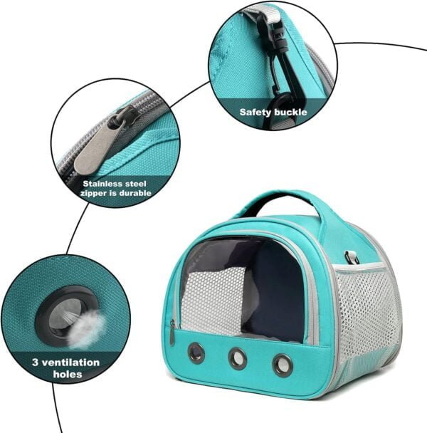 Topsats Small Pet Carrier Bag with Mat Guinea Pig Travel Carrier with Strap Portable Breathable Rabbit Carrier Outdoor Pet Bag for Ferret Bunny Hedgehog Guinea Pig