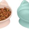 Topsats Kitty City Raised Cat Food Bowl Collection/Stress Free Pet Feeder and Waterer and Slow Feed Bowls