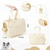 Topsats Dog Carrier Pet Bag Holds Up to 20lbs,Cotton Bag with Soft-Sided,Dog and Cat Carriers for Cats and Small Dogs,Carrier Airline Approved Pet Bag,Beige