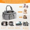 Topsats Cat Carrier Soft for 2 Kitten Cats 16x12x11 inches Small Pet Dog Carrier Pet Carrier Airline Approved, Foldable Traval Cat Carrying Bag Under 20lbs