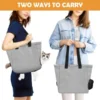 Topsats Cat & Dog Carrying Bag Portable Pet Soft Side Tote Bag Foldable Travel Pet Shoulder Bag Adjustable Hole Pet Carrying Bag Sturdy Lightweight Wearable Solid Color Pet Shopping Bag