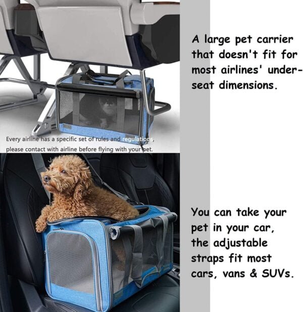 Topsats Pet Carrier for Large and Medium Cats, Soft-Sided Pet Carrier for Big Medium Cats and Puppy, Dog Carriers Cat Carriers Pet Privacy Protection Travel Carriers