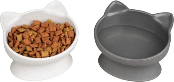 Topsats Kitty City Raised Cat Food Bowl Collection/Stress Free Pet Feeder and Waterer and Slow Feed Bowls