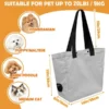 Topsats Cat & Dog Carrying Bag Portable Pet Soft Side Tote Bag Foldable Travel Pet Shoulder Bag Adjustable Hole Pet Carrying Bag Sturdy Lightweight Wearable Solid Color Pet Shopping Bag