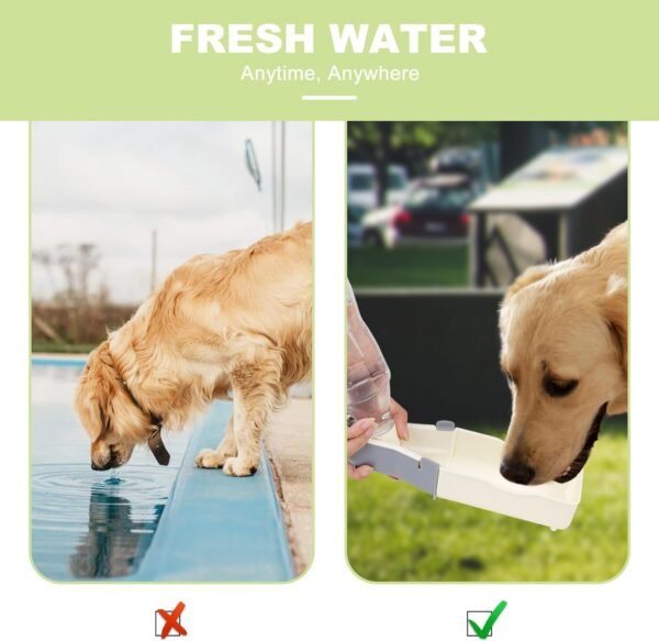 Topsats Dog Water Bottle, Pet Portable Travel Outdoor Camping Essentials Spill Proof Dispenser??Squeezing Water Out, Clean and Hygienic Suitable for all of Dogs to Replenish Moisture at Any Time