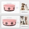 Topsats Ceramic Pet Bowl for Dogs and Cats, Weighted Non-Slip Dog Bowls Food and Water Dish, Durable Pets Feeding Bowls Suitable for Small, Medium, and Large Dogs, Pink, 36 Oz