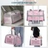 Topsats Cat Carrier, Pet Carrier Airline Approved, Cat Travel Carrier for Small and Medium Cats Under 12 Lbs, Soft Sided Kitten Carrier with Cozy Extendable Mat, Cat Carrier Bag, Pink