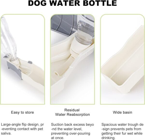 Topsats Dog Water Bottle, Pet Portable Travel Outdoor Camping Essentials Spill Proof Dispenser??Squeezing Water Out, Clean and Hygienic Suitable for all of Dogs to Replenish Moisture at Any Time