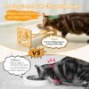 Topsats Elevated Pet Bowls for Cats & Small Dogs, Natural Bamboo with Ceramic Raised Small Dog Bowls, Cat Food Dish Bowls Elevated and 15?? Tilted, Whisker Friendly, Dishwasher Safe
