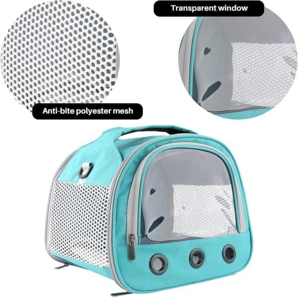 Topsats Small Pet Carrier Bag with Mat Guinea Pig Travel Carrier with Strap Portable Breathable Rabbit Carrier Outdoor Pet Bag for Ferret Bunny Hedgehog Guinea Pig