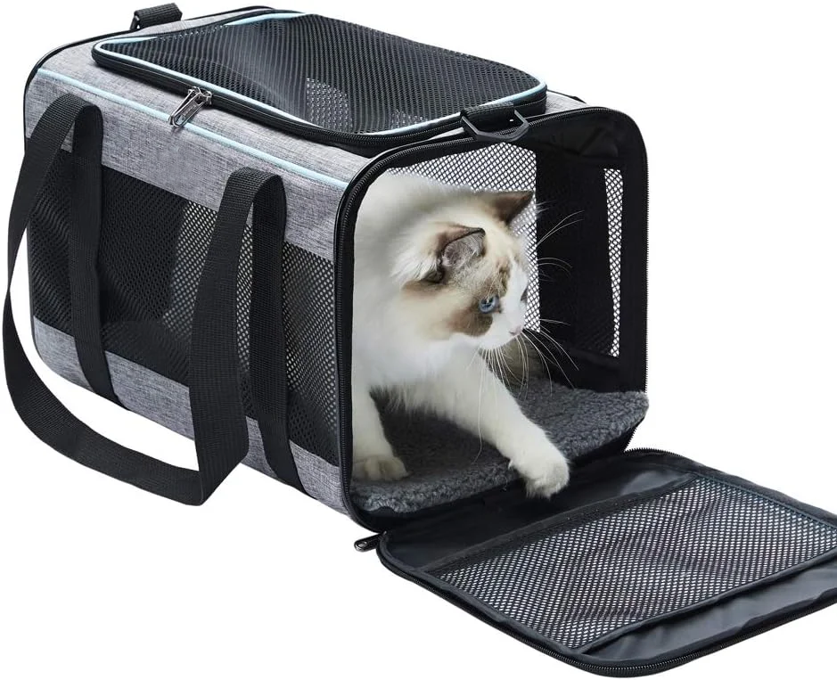 Topsats 17.5x11x11 Inches Cat, Dog Carrier for Pets Up to 16 Lbs, Soft-Sided Cat Bag Animal Carriers Travel Puppy Carry As a Toy of Fabric Pet Home